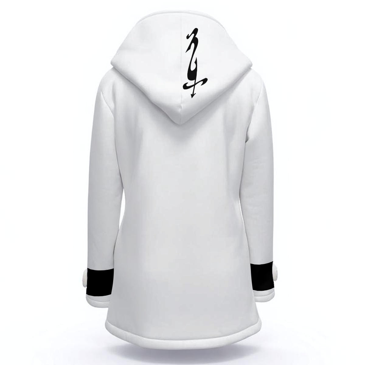 Women's Hooded Double-Breasted Winter Coat With Fleece