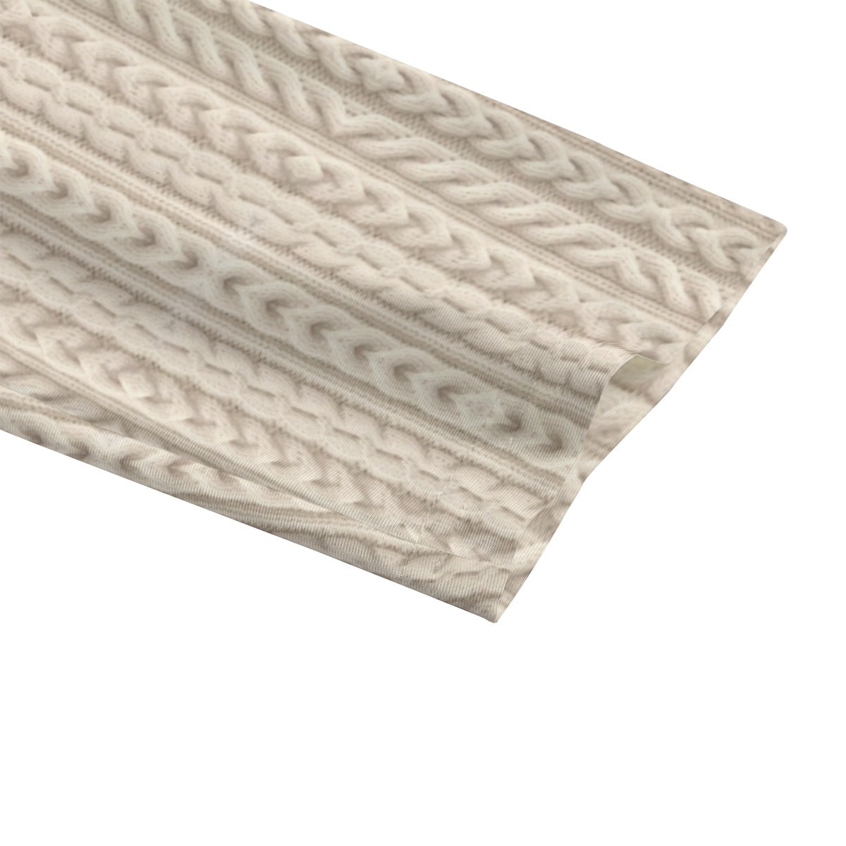 All-Over Print Women's Turtleneck T-shirt With Sloping Hem