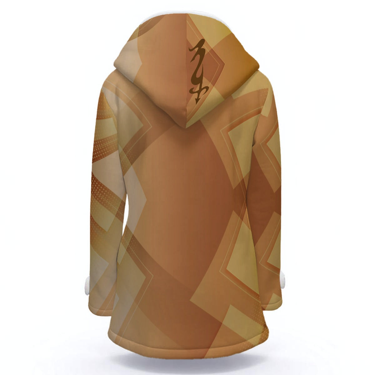 Women's Hooded Double-Breasted Winter Coat With Fleece