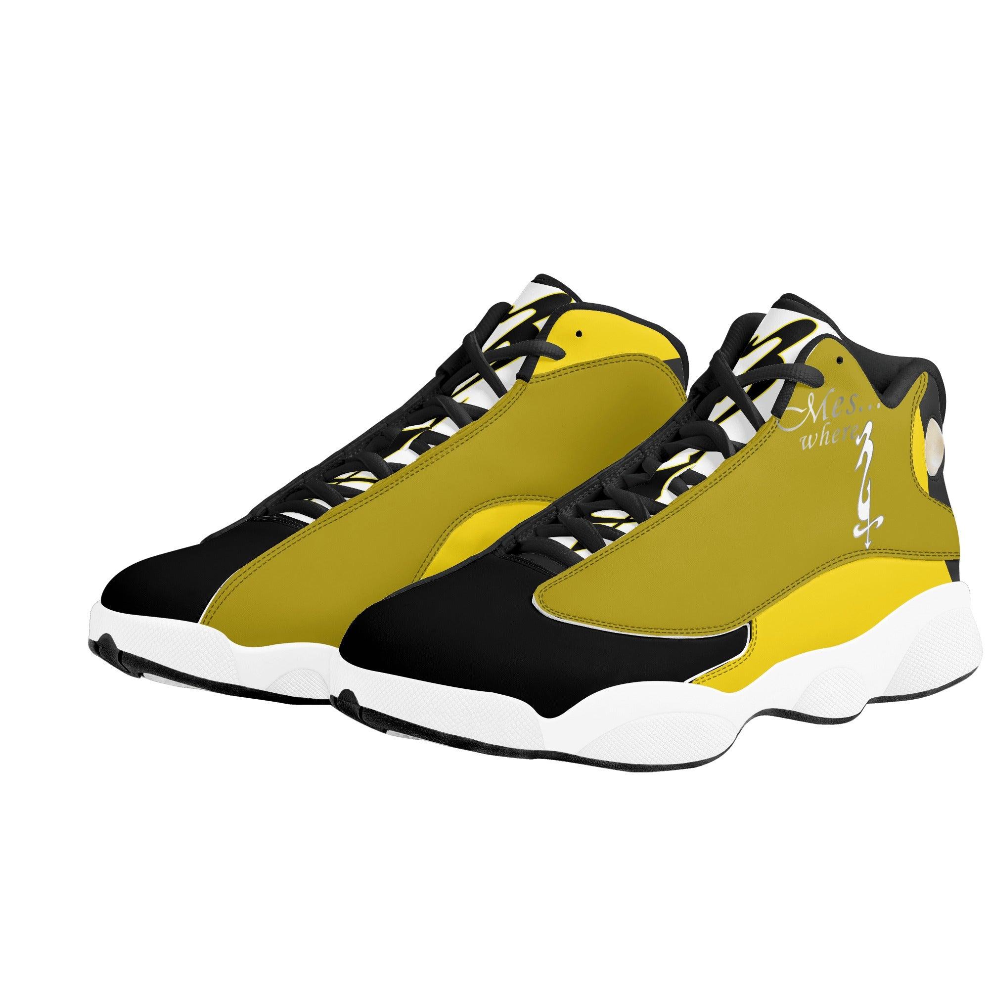 MES...Where (24K) Women's White Soles Basketball Shoes - MES...Where