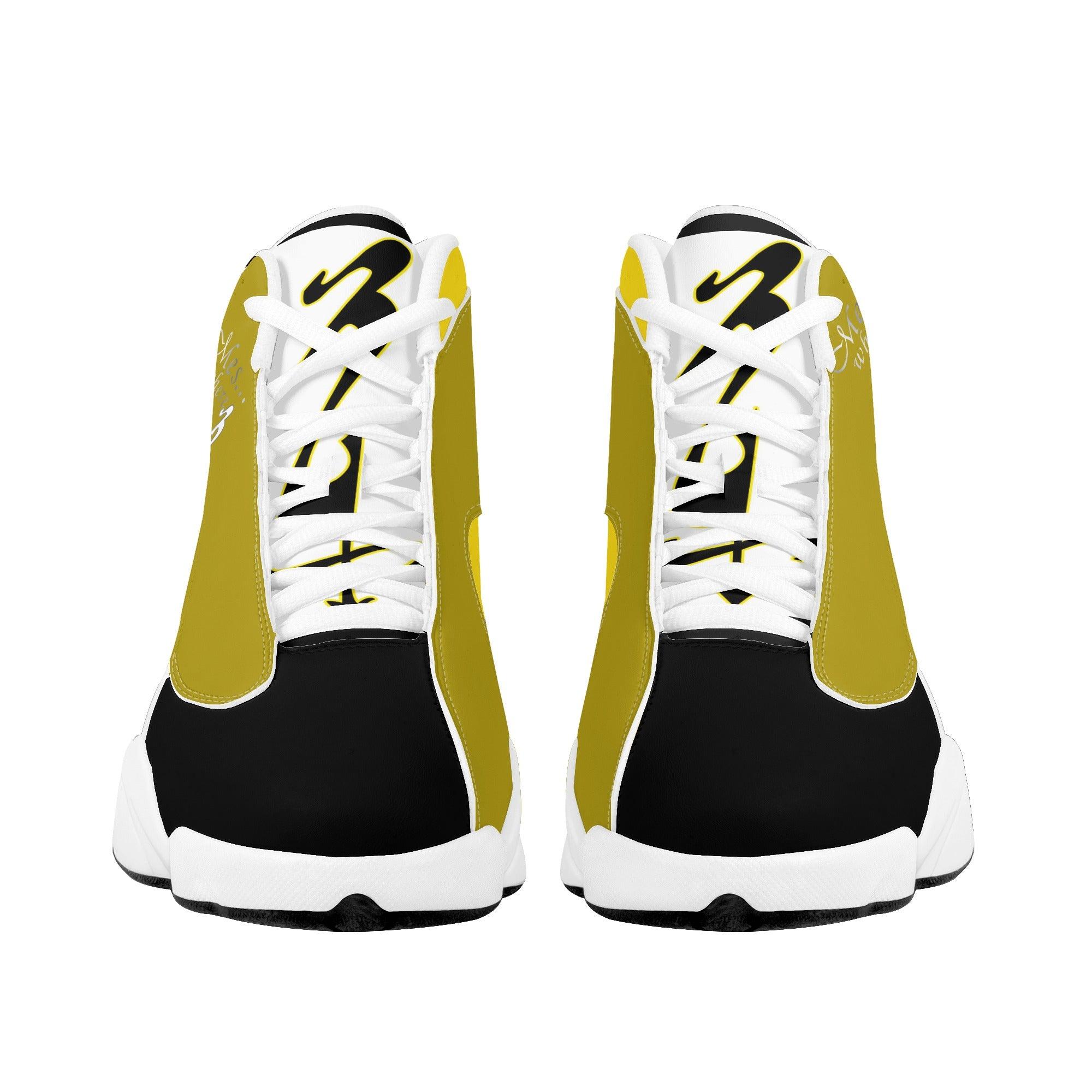 MES...Where (24K) Women's White Soles Basketball Shoes - MES...Where