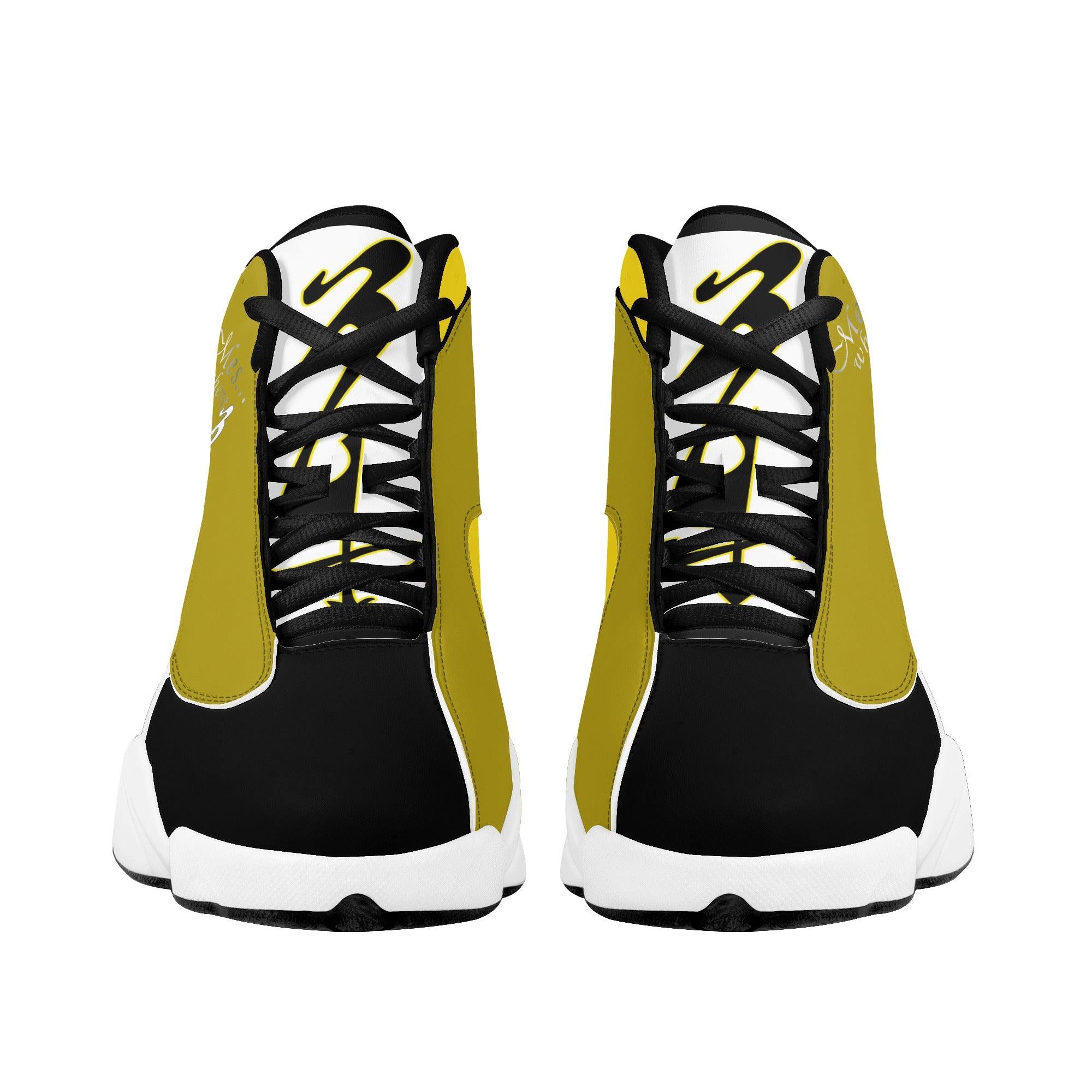 MES...Where (24K) Women's White Soles Basketball Shoes - MES...Where