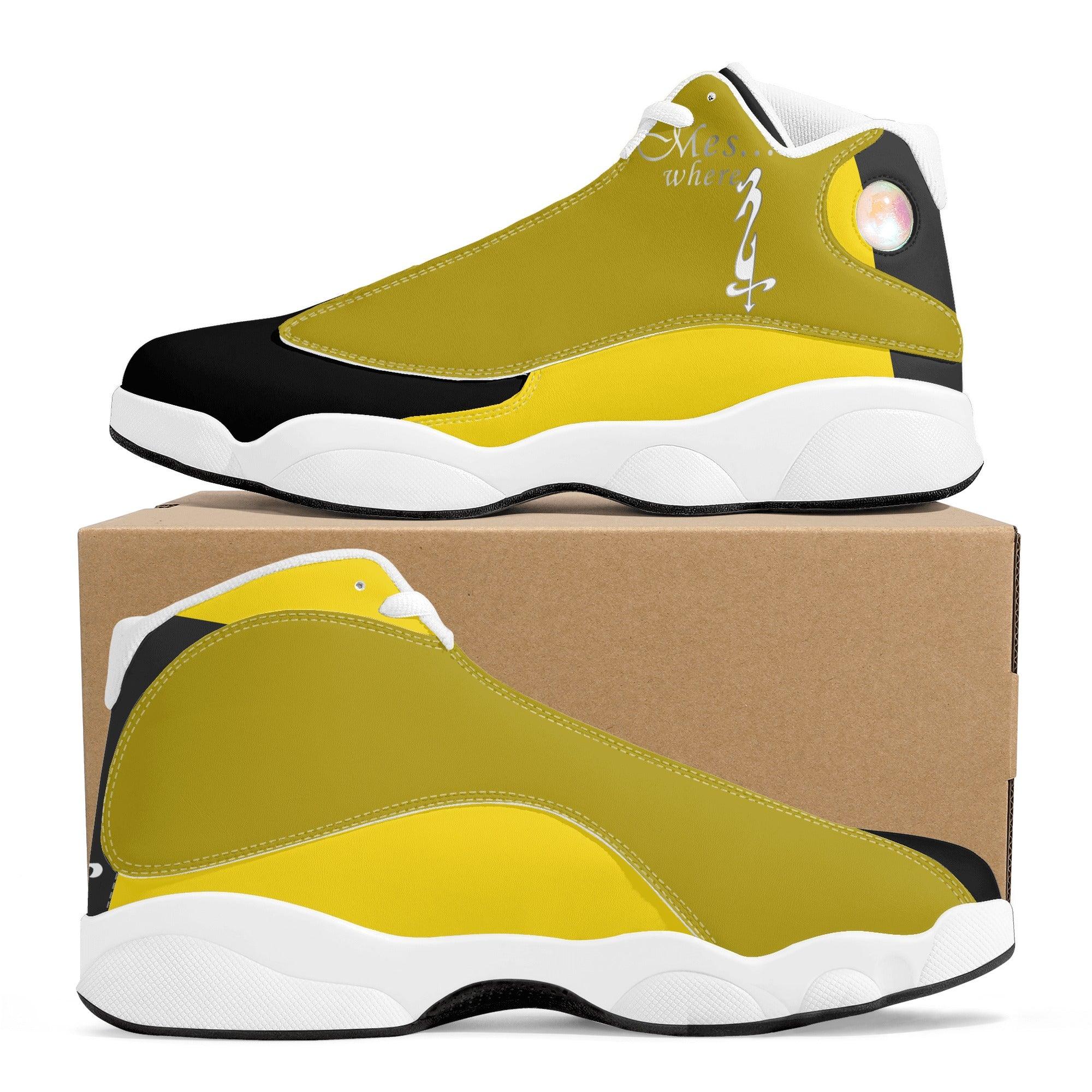 MES...Where (24K) Women's White Soles Basketball Shoes - MES...Where