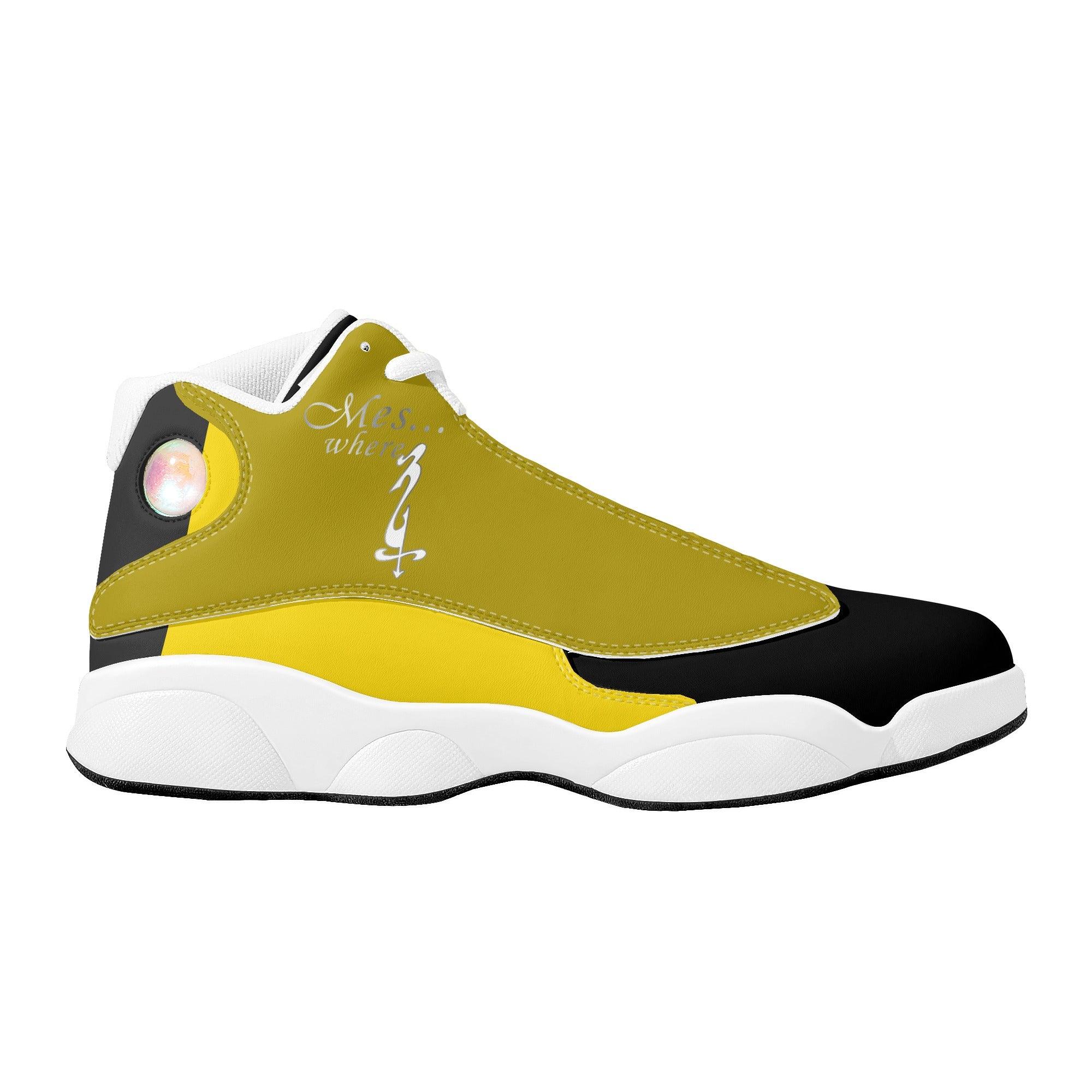 MES...Where (24K) Women's White Soles Basketball Shoes - MES...Where