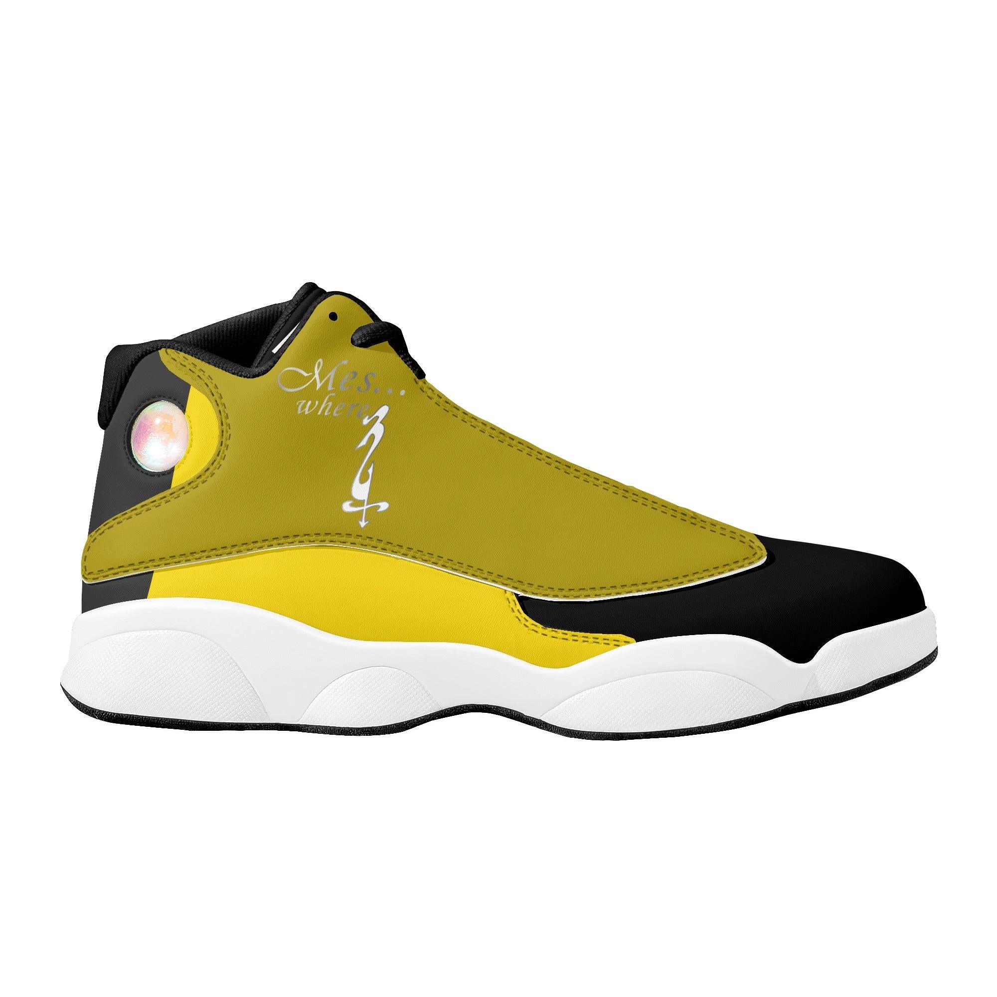 MES...Where (24K) Women's White Soles Basketball Shoes - MES...Where