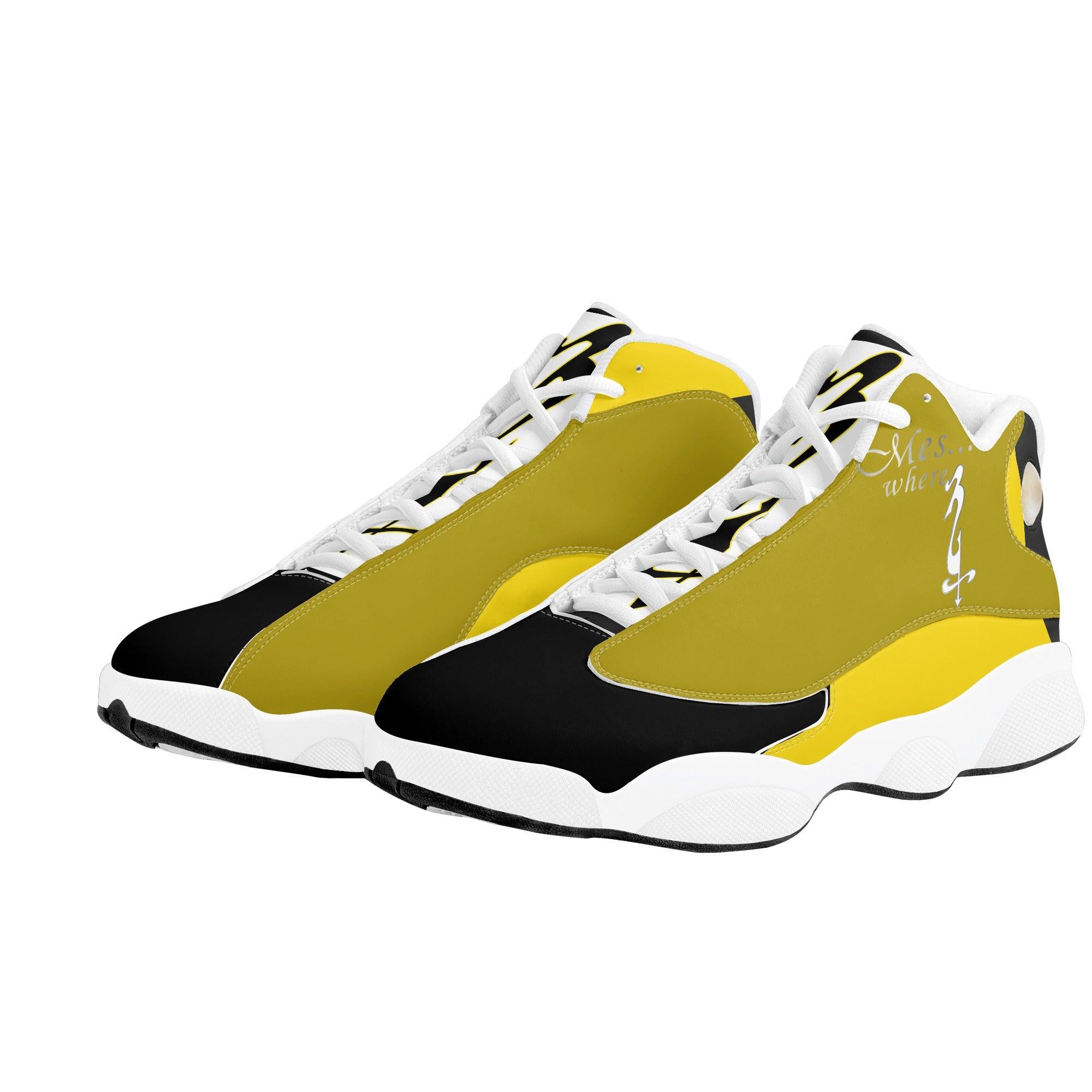 MES...Where (24K) Women's White Soles Basketball Shoes - MES...Where