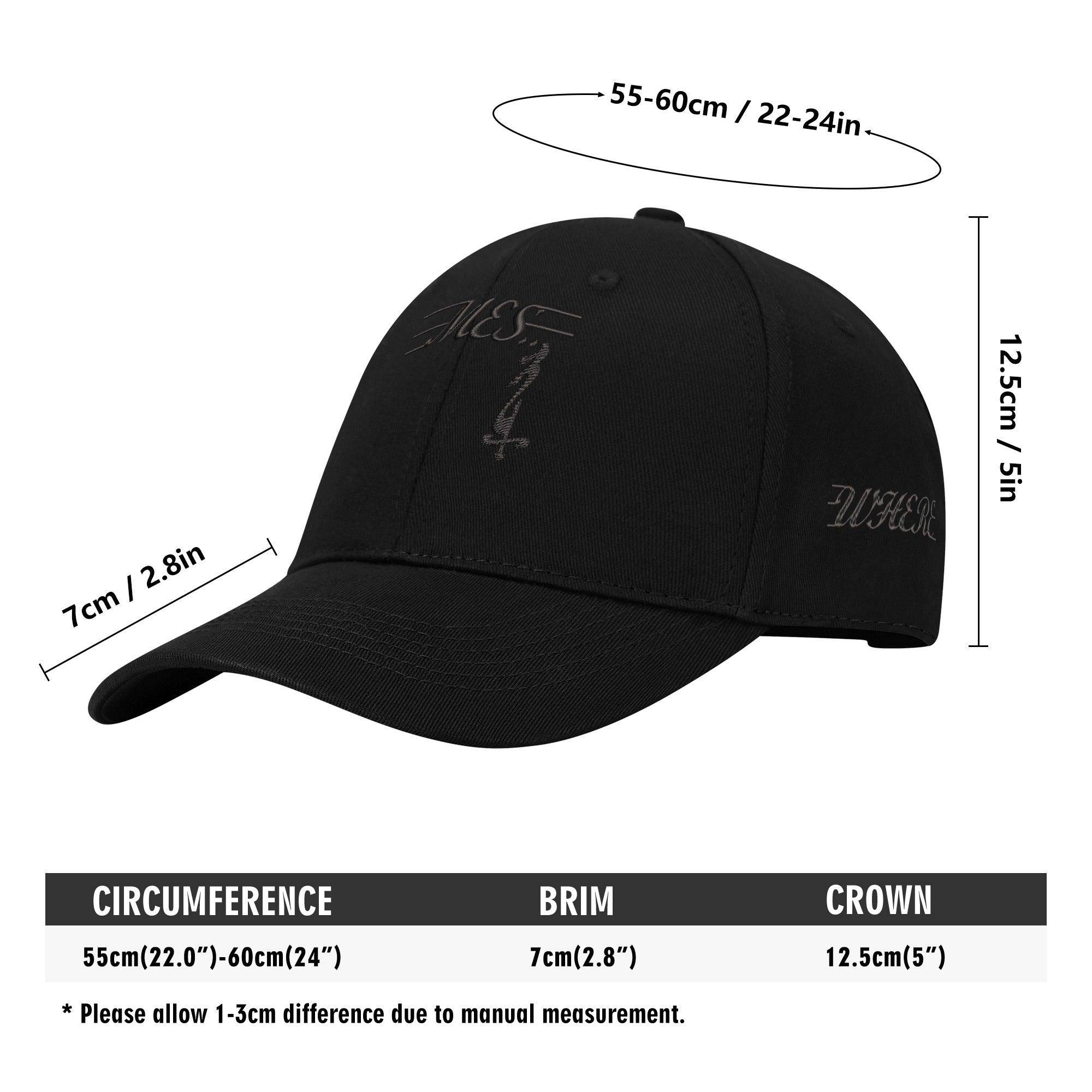 MES...Where On All Four Sides (All Around The World) ~ Embroidered Baseball Caps - MES...Where