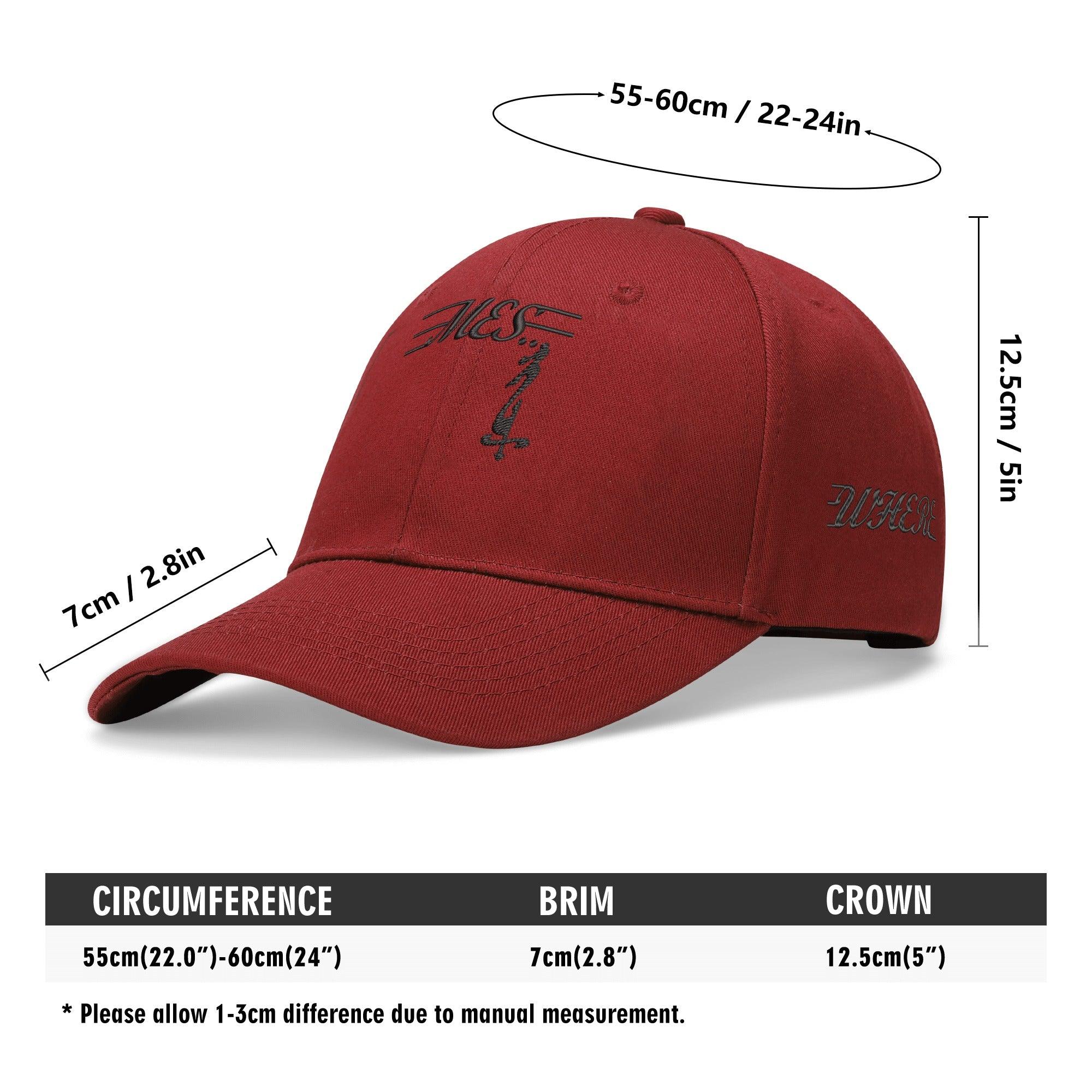 MES...Where On All Four Sides (All Around The World) ~ Embroidered Baseball Caps - MES...Where